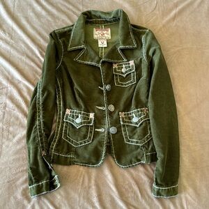 True Religion Green Jeans Jacket